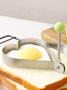 1 件心型不鏽鋼蛋戒指,適合情人節 - 銀色 - 查看 6