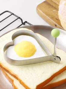 1 件心型不鏽鋼蛋戒指,適合情人節 - 銀色 - 查看 7