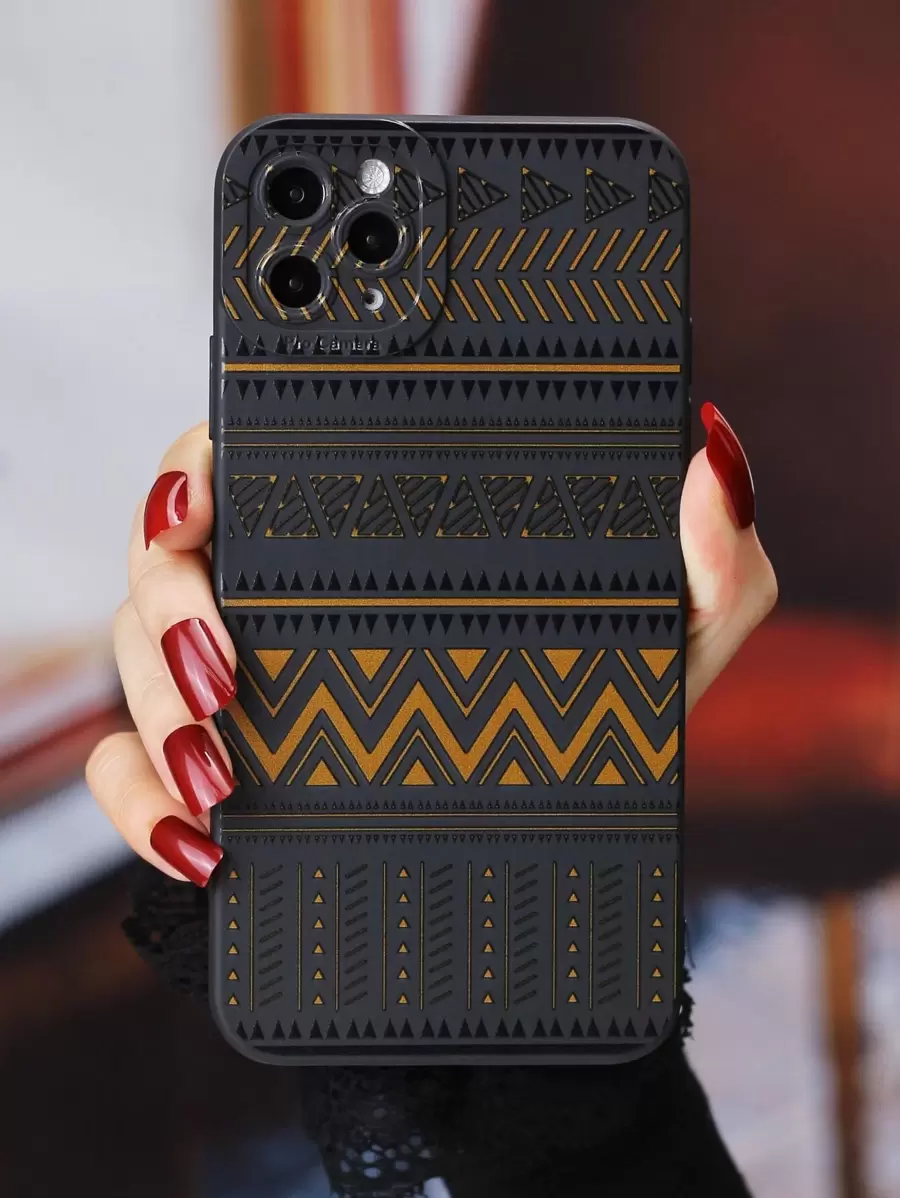 Geometric Pattern Phone Case - Multicolor - View 1