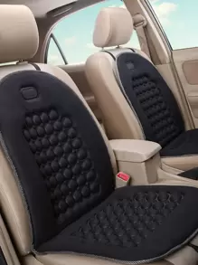 1入組素色汽車座墊 - 黑色 - 查看 1