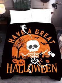 Halloween Pattern Duvet Cover Without Filler - Multicolor - View 1