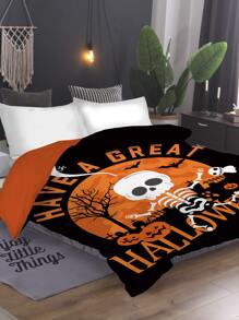 Halloween Pattern Duvet Cover Without Filler - Multicolor - View 2