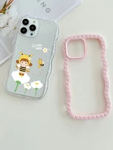 Funda para móvil con patrón de abeja - Rosa - Ver 3
