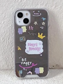 Bear Pattern Mirror Phone Case