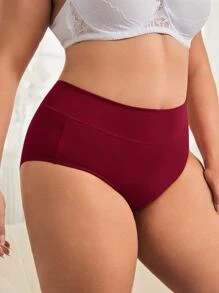 Bragas unicolor de talle alto - Burdeos - Ver 1