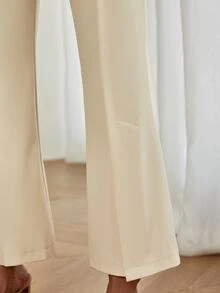 Sollinarry Seam Front Split Hem Trousers - Apricot - View 3