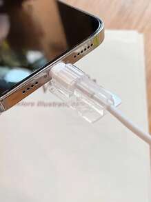 2入組透明數據綫保護頭和充電頭套套裝 - 無色 - 查看 3