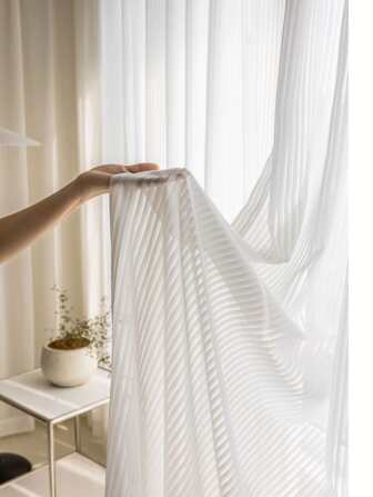 Solid Color Single Panel Sheer Curtain