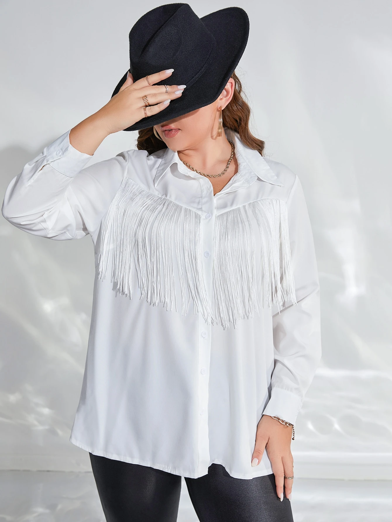 SHEIN Modely Chemise Franges Bouton Mode En Ligne SHEIN FRANCE shein-modely-chemise-franges-bouton-mode-en-ligne-shein-france