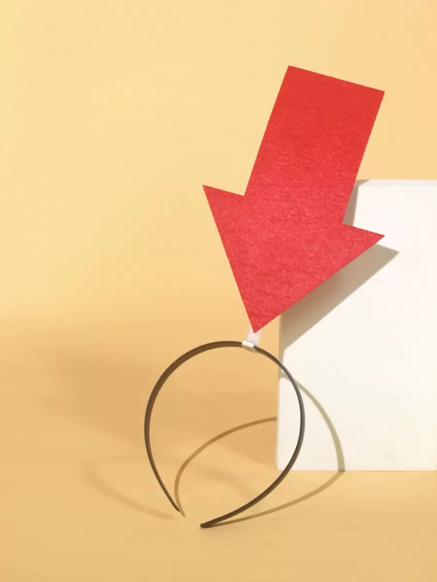 Arrow Decor Costume Headband - Red - View 1