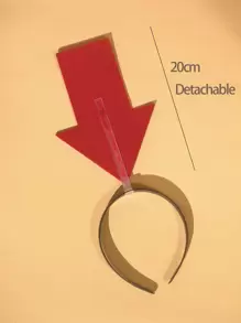 Arrow Decor Costume Headband - Red - View 3