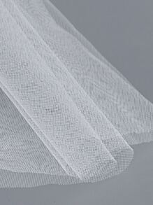 Trang trí Rhinestone Mạng che mặt cô dâu Quần áo mùa thu cho phụ nữ - Bạc - Xem 5