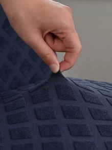 1pc/4pcs/6pcs Jacquard Chair Cover, High Stretch Dustproof Kitchen Dining Chair Slipcovers, Suitable For Hotel, Restaurant, Party - Navy Blue - View 4