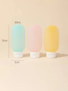 3入組60ML空分裝瓶,旅行必備 - 彩色 - 查看 3