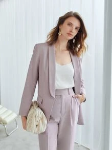 MOTF PREMIUM 羊毛混紡單排釦西裝外套