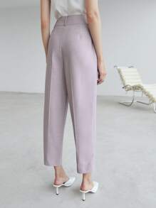 MOTF PREMIUM WOOL-MIX CROPPED TAILORED TROUSERS - Mauve Purple - View 3