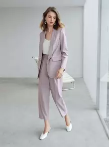 MOTF PREMIUM 羊毛混紡單排釦西裝外套