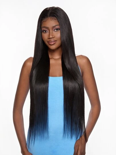 5*5 Lace Front Long Straight Human Hair Wig | SHEIN USA