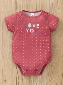 女婴5件套休闲字母、花朵和草莓印花连体衣，夏季