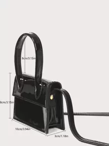 Mini Top Handle Satchel Bag - Black - View 3