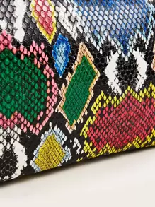 Luxury Dinner Bag Glamorous, Elegant, Exquisite, Quiet Luxury Snakeskin Clutch Bag Animal Print For Lady, Woman, For Party Girl Perfect for Party, Wedding, Prom, Dinner/Banquet, Dinner/Banquet, Best Gift For Women Mom Teacher Friend Bridesmaid - Multicolor - View 5