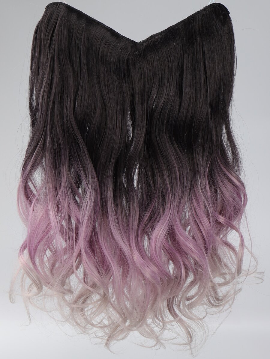 Clip In Medium Body Wave Synthetic Hair Extension - Multicolor - View 1