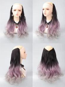 Clip In Medium Body Wave Synthetic Hair Extension - Multicolor - View 5