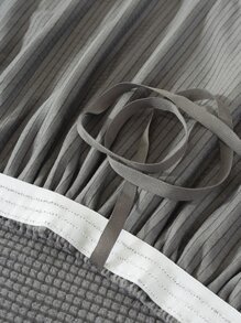 1入組素色有彈性沙發套 - 灰色 - 查看 4