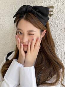 DAZY Băng đô nơ rắn trang trí băng đô ngày lễ tình nhân - màu đen - Xem 1