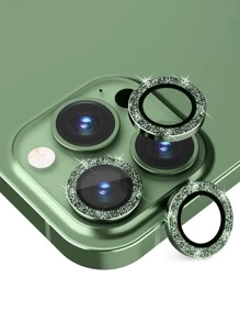 3入組閃光鏡頭保護膜相容於 iPhone 15/15Pro/15Plus/15Promax - 綠色 - 查看 1