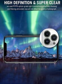 3入組閃光鏡頭保護膜相容於 iPhone 15/15Pro/15Plus/15Promax - 綠色 - 查看 3