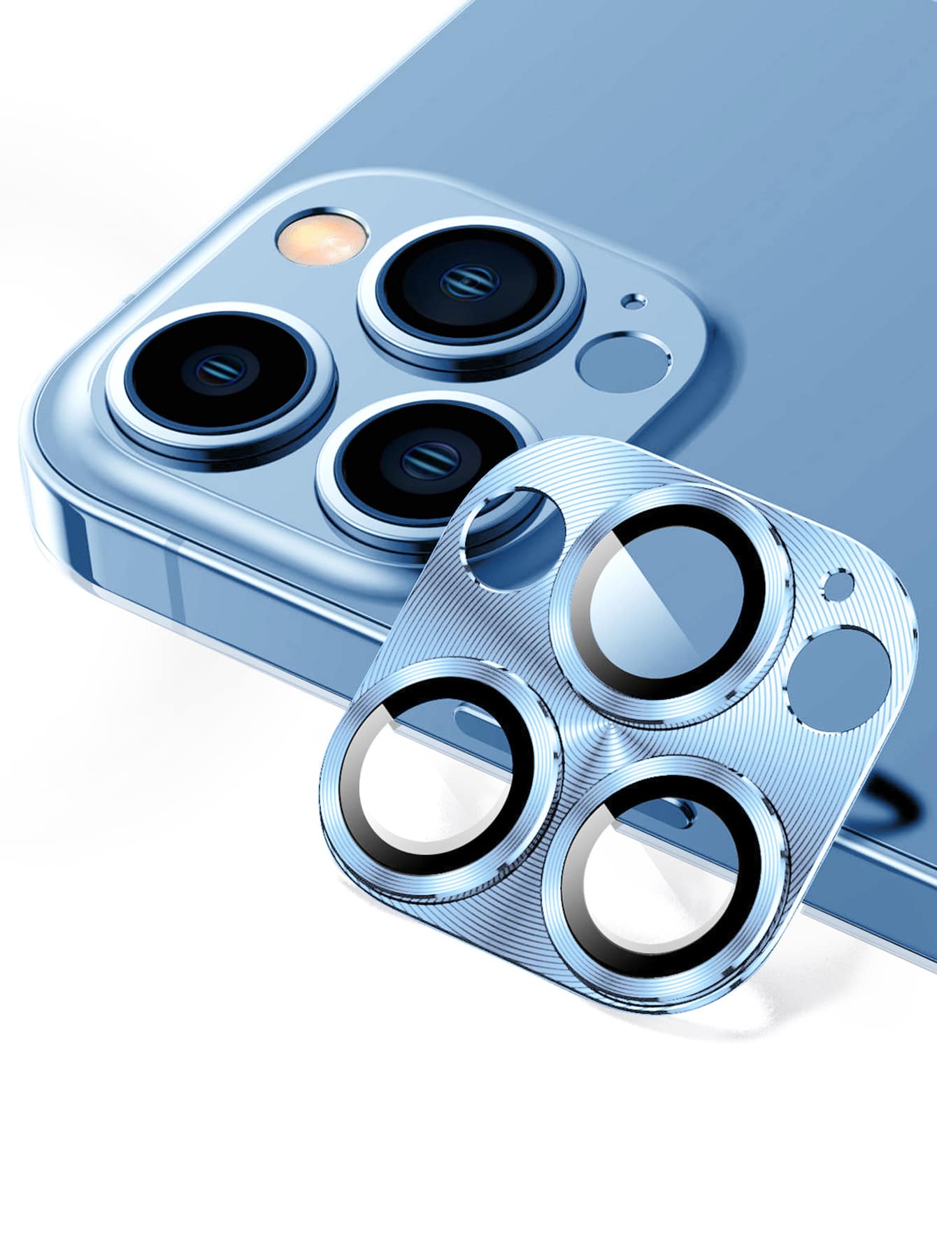 tấm bảo vệ ống kính tương thích với iPhone15/15Plus/15Pro/15Promax - Màu xanh lam - Xem 1