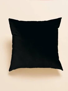 Vỏ đệm màu rắn không có chất làm đầy - màu đen - Xem 1