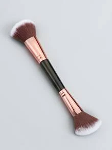 Pincel de maquillaje de doble extremo suelto para polvo y contorneado, pincel de base, pincel de corrector, pincel de rubor, pincel de contorno, pincel de rubor, pincel de bronceador, pincel de polvo, pincel de base, pincel de rubor - Negro - Ver 3