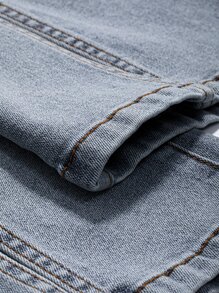 DAZY Split Hem Flare Leg Jeans - Light Wash - View 3