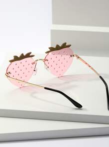 Hombres Gafas de moda fresa sin marco con Cuerda de gafas - Multicolor - Ver 4