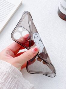 Halloween Cartoon Graphic Phone Case - Multicolor - View 4