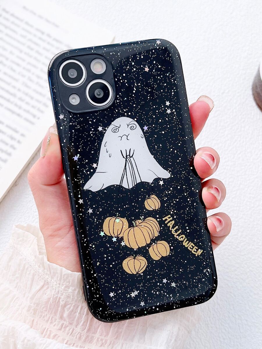 Halloween Cartoon Graphic Phone Case - Multicolor - View 1