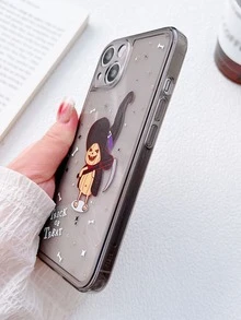 萬聖節卡通圖案手機殼 - 淺灰色 - 查看 4