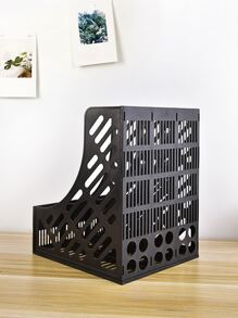 1 pieza 3 cuadrícula Organizador de libro - Negro - Ver 2