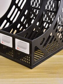 1 pieza 3 cuadrícula Organizador de libro - Negro - Ver 3