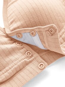 SHEIN Maternity 2packs Button Front Bra Set For Mother - Multicolor - View 3