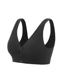 SHEIN Maternity 2packs Button Front Bra Set For Mother - Multicolor - View 4