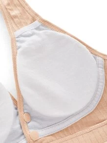 SHEIN Maternity 2packs Button Front Bra Set For Mother - Multicolor - View 8