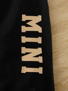 SHEIN Bộ thời trang bé trai Lá thư Giải trí - Nhiều màu - Xem 4