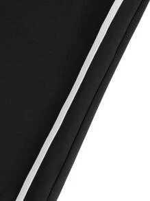 SHEIN Unity Quần thể thao nữ Chia Sọc bên Sọc - màu đen - Xem 3