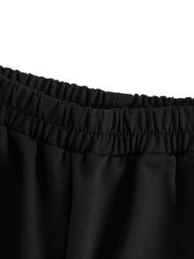 SHEIN Unity Quần thể thao nữ Chia Sọc bên Sọc - màu đen - Xem 4