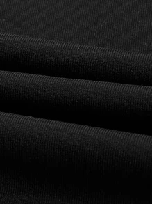 SHEIN Unity Quần thể thao nữ Chia Sọc bên Sọc - màu đen - Xem 7