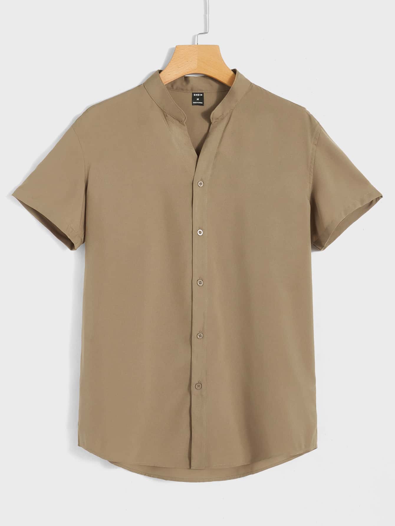 Manfinity VCAY Men Button Front Shirt - Khaki - View 1