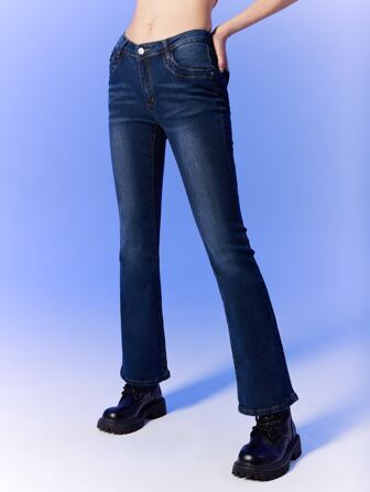 Jeans a gamba dritta